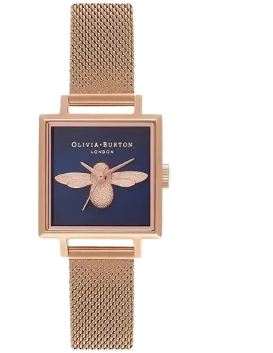 Montre Olivia Burton OB16AM96 Abeille 3D en Acier Argenté et Maille Milanaise