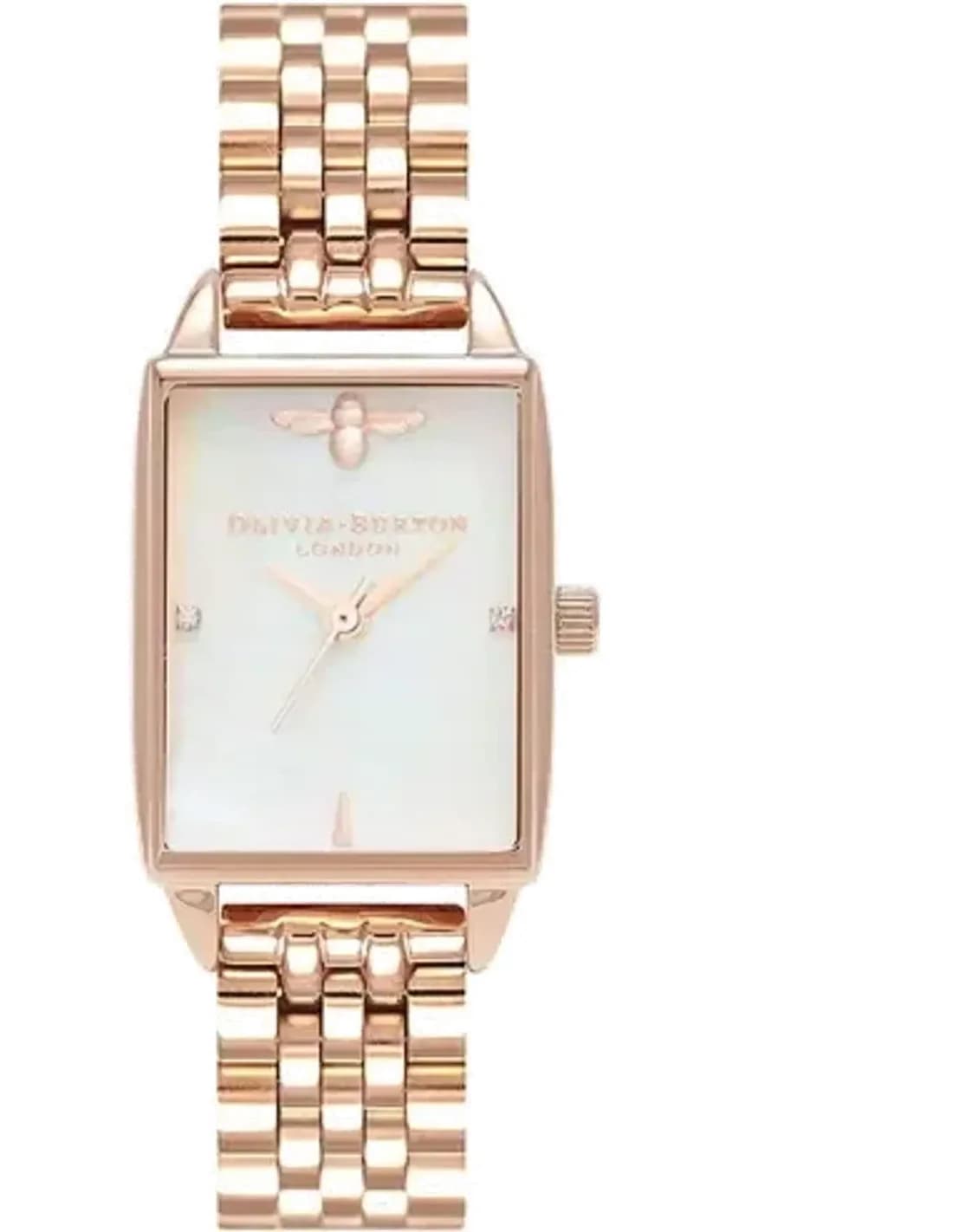 Montre Olivia Burton Bee Hive OB16BH01 bracelet acier or rose