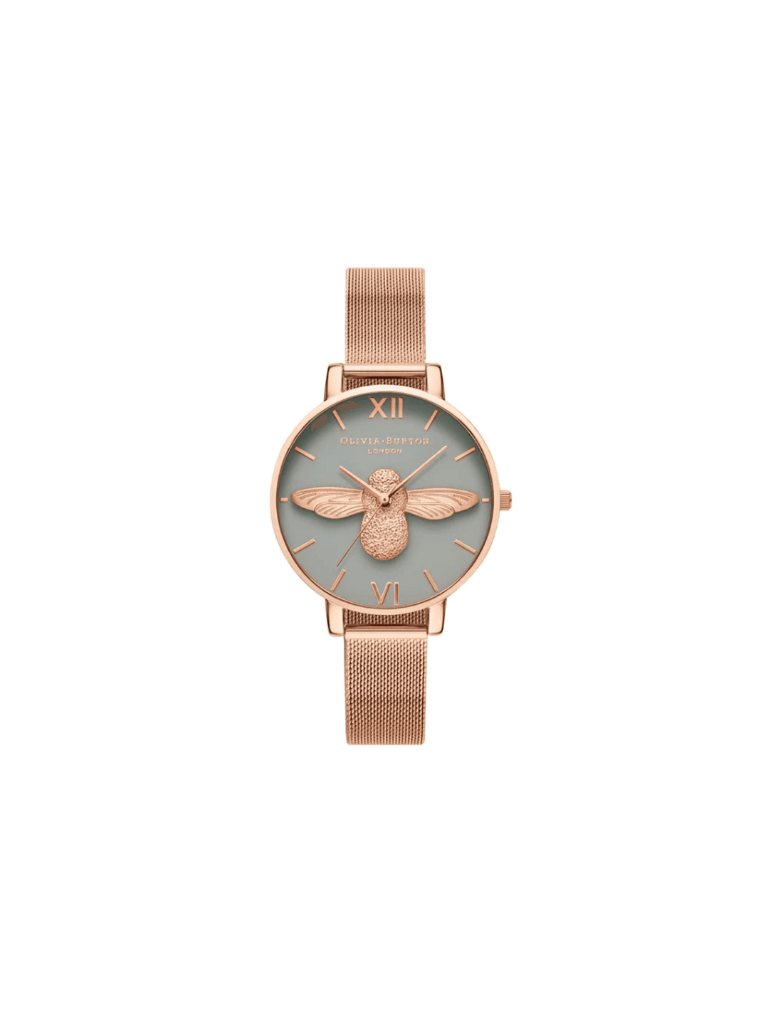Montre Olivia Burton Abeille 3D OB16EX116 Maille milanaise or rose