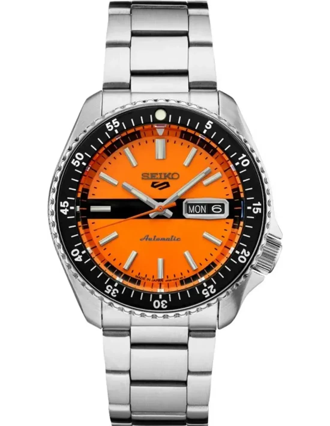Montre Homme Seiko 5 Sports Double Hurricane SRPK11K1 automatique cadran orange