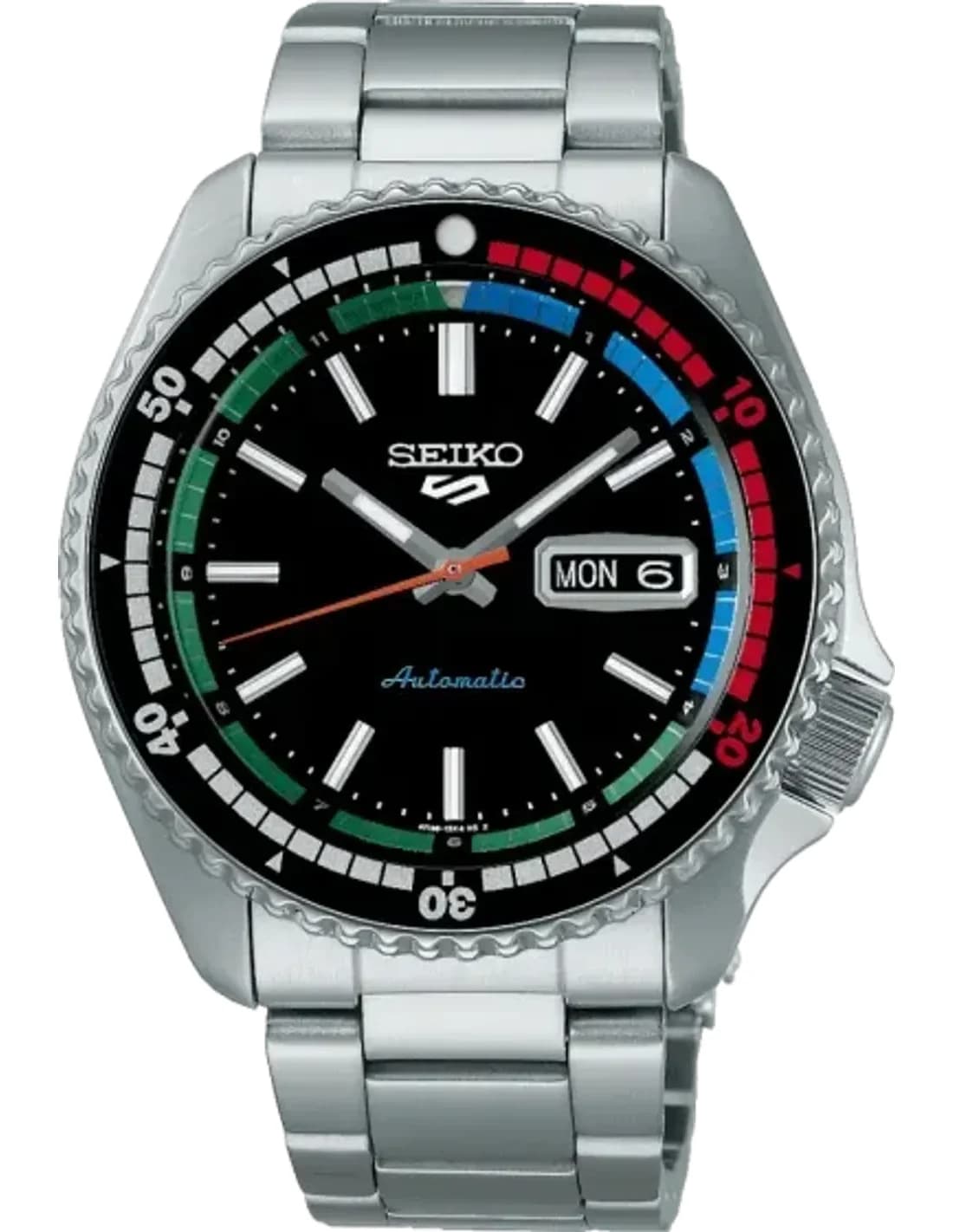 Montre Homme Seiko SRPK13K1 Automatique Acier Lunette Multicolore