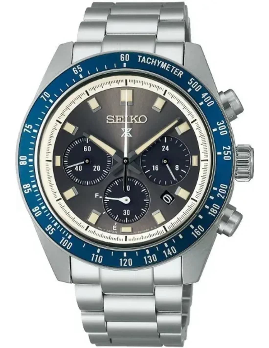 Montre Seiko SSC939P1 Chronographe Solaire Acier Cadran Gris