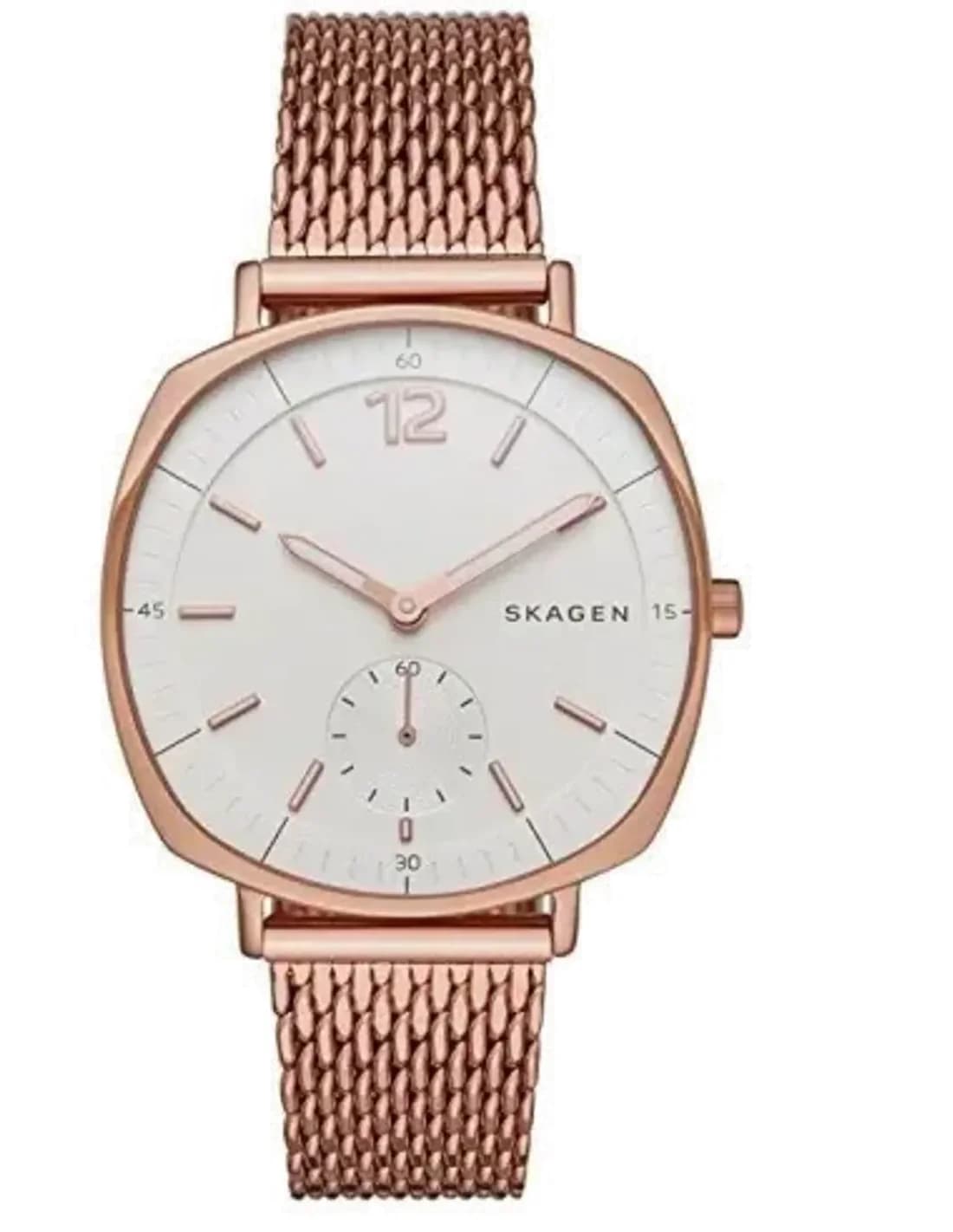 Montre Femme Skagen SKW2401 Boîtier Coussin et Maille Milanaise Or Rose