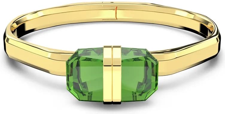 Bracelet Jonc Swarovski Lucent Magnétique Vert Doré
