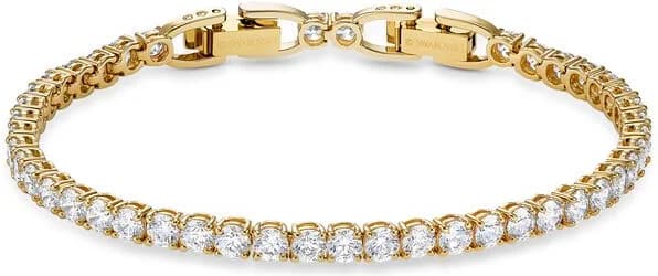 Bracelet Swarovski 5511544 Tennis Deluxe Plaqué or pierres blanches