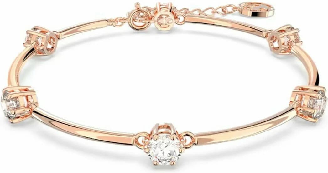 Bracelet Swarovski Constella 5654495 coupe ronde plaqué or rose
