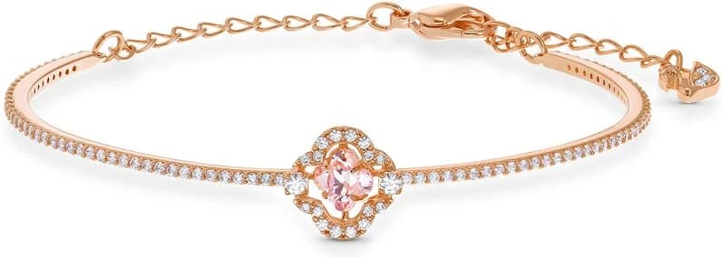 Bracelet Swarovski Jonc Swarovski Sparkling Dance Rose Plaqué or rose