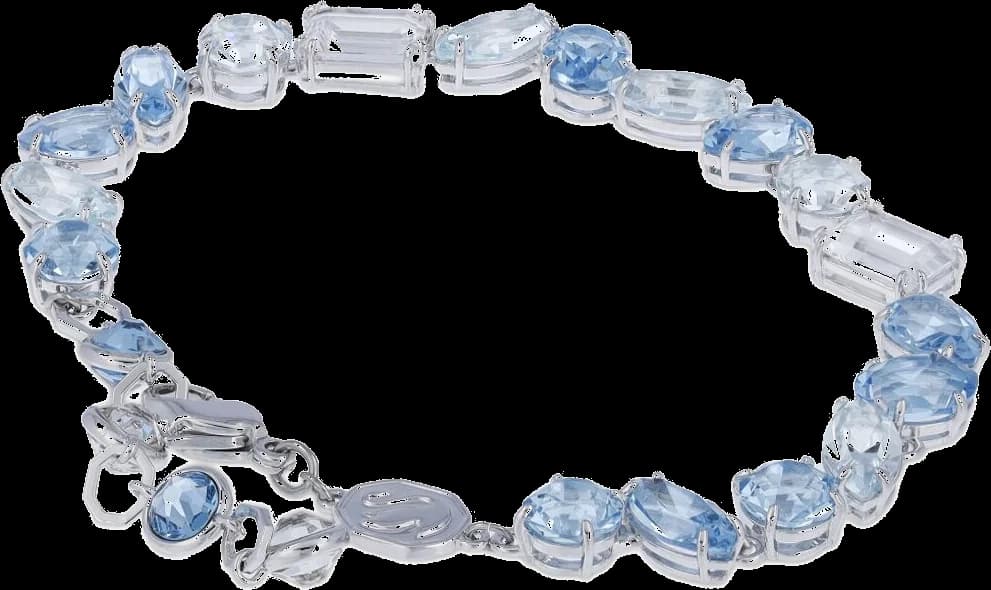 Bracelet Swarovski Gema bleu et blanc en métal rhodié