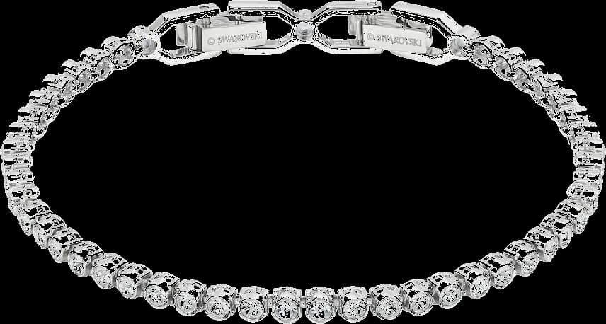 Bracelet Swarovski Emily 1791305 ajustable en métal rhodié cristaux blancs