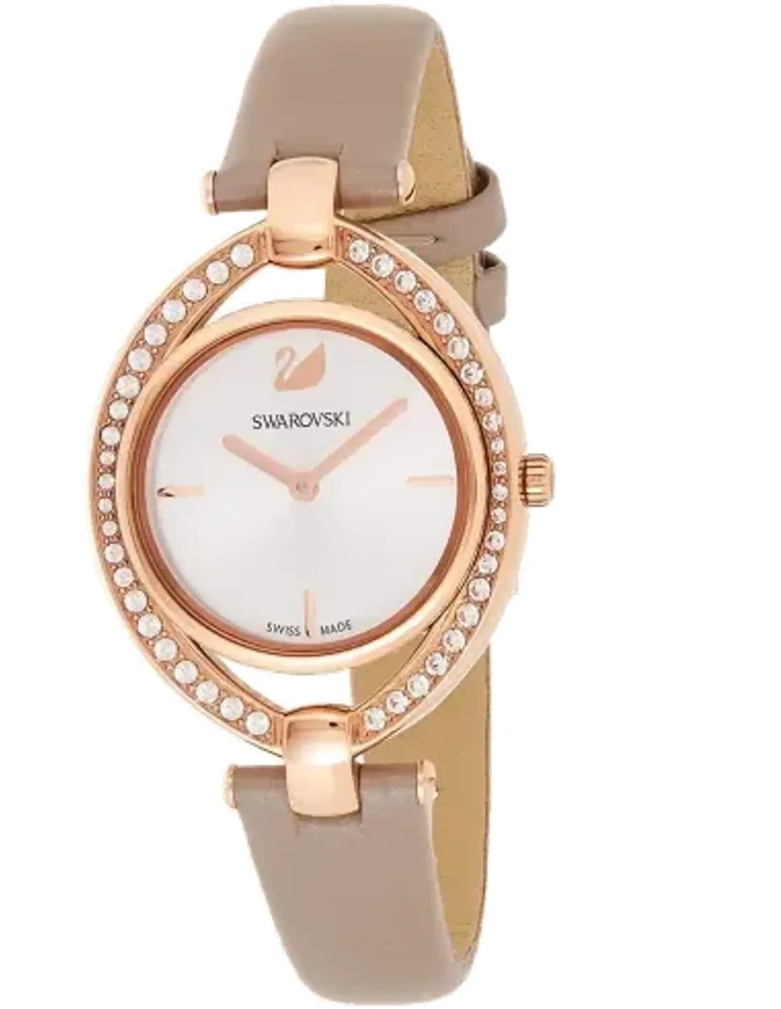 Montre Swarovski Stella 5376830 ovale bracelet cuir de veau