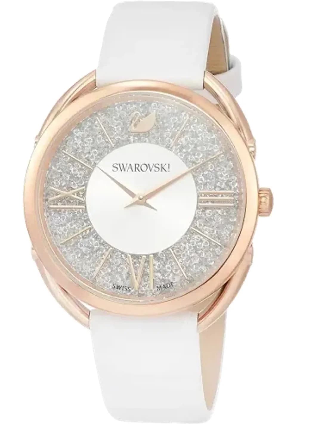 Montre Femme Swarovski 5452459 Crystalline Glam Bracelet Cuir Blanc
