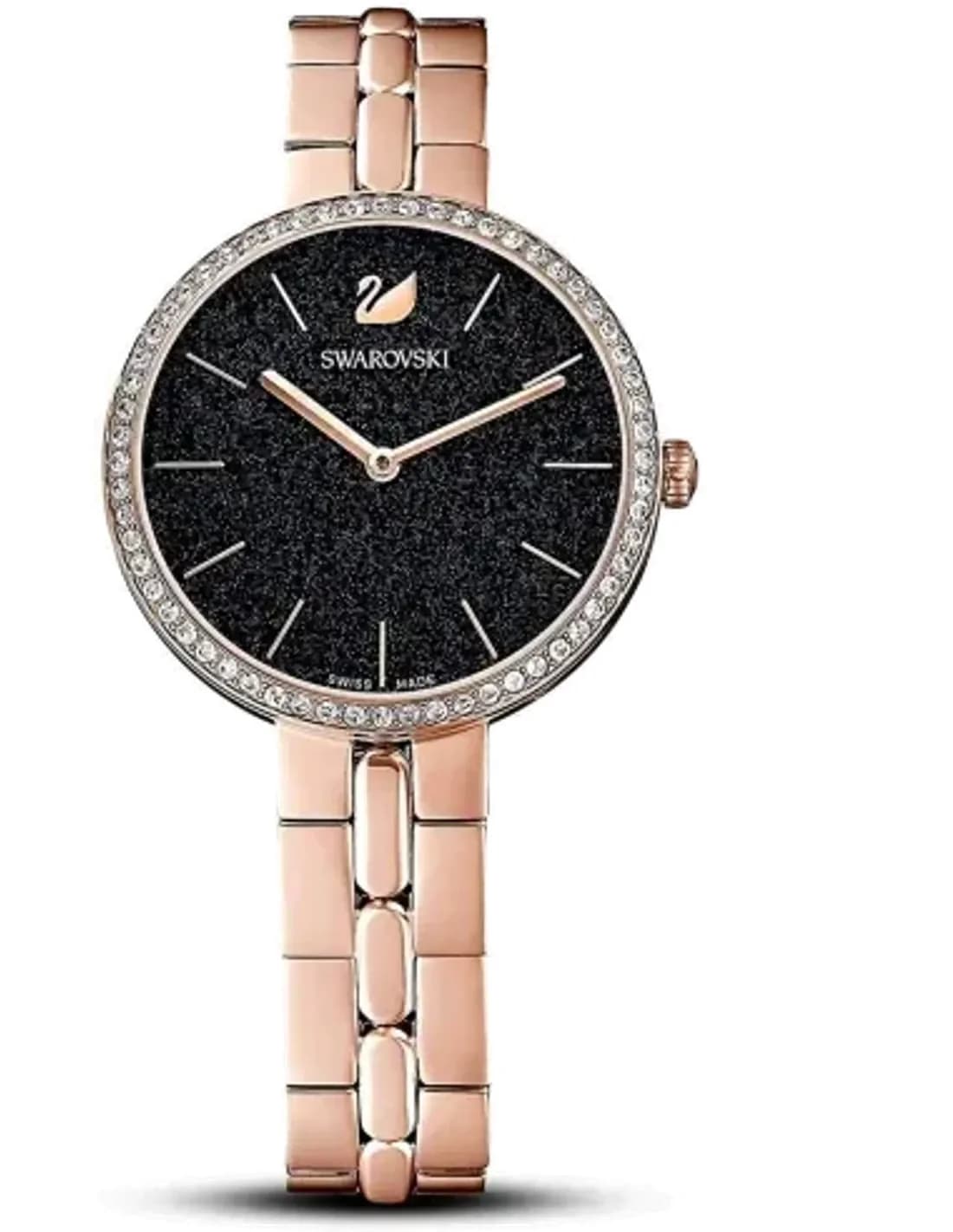 Montre Swarovski Cosmopolitan 5517797 cadran noir en poudre de diamants