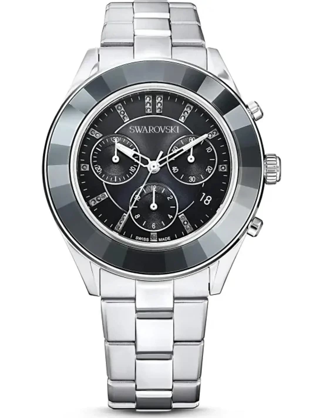 Montre Swarovski Octea Lux Sport 5610520 chronomètre bracelet métal