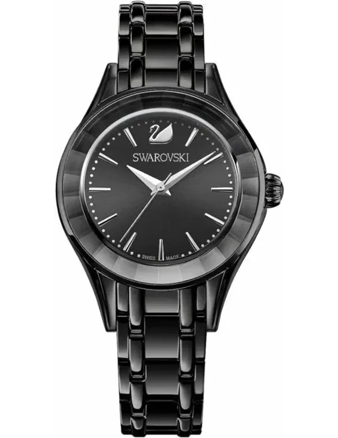 Montre femme chronographe Swarovski Octea Lux 5646975 avec bracelet en cuir rouge
