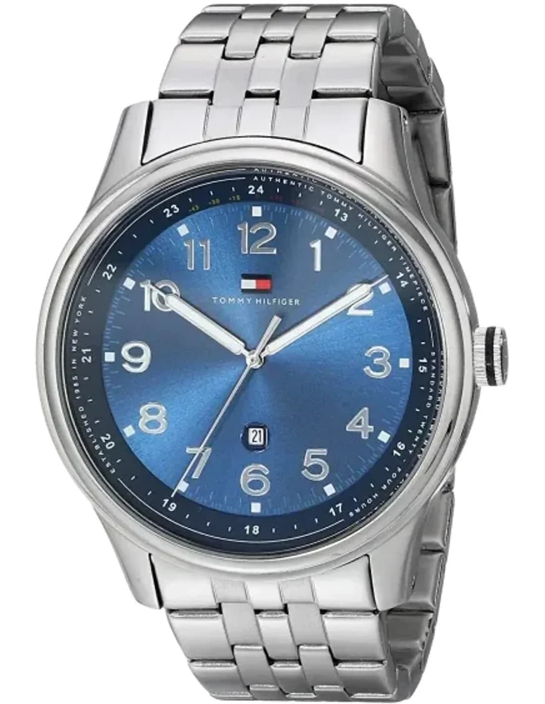 Montre Homme Tommy Hilfiger 1710308 à cadran bleu brillant