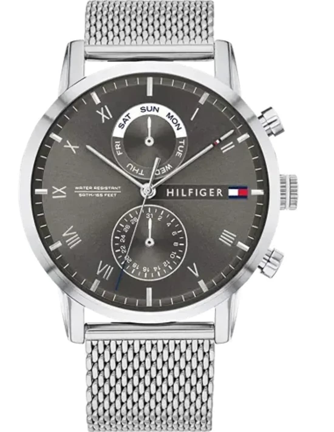 Montre Tommy Hilfiger Kane 1710402 bracelet argent en maille milanaise