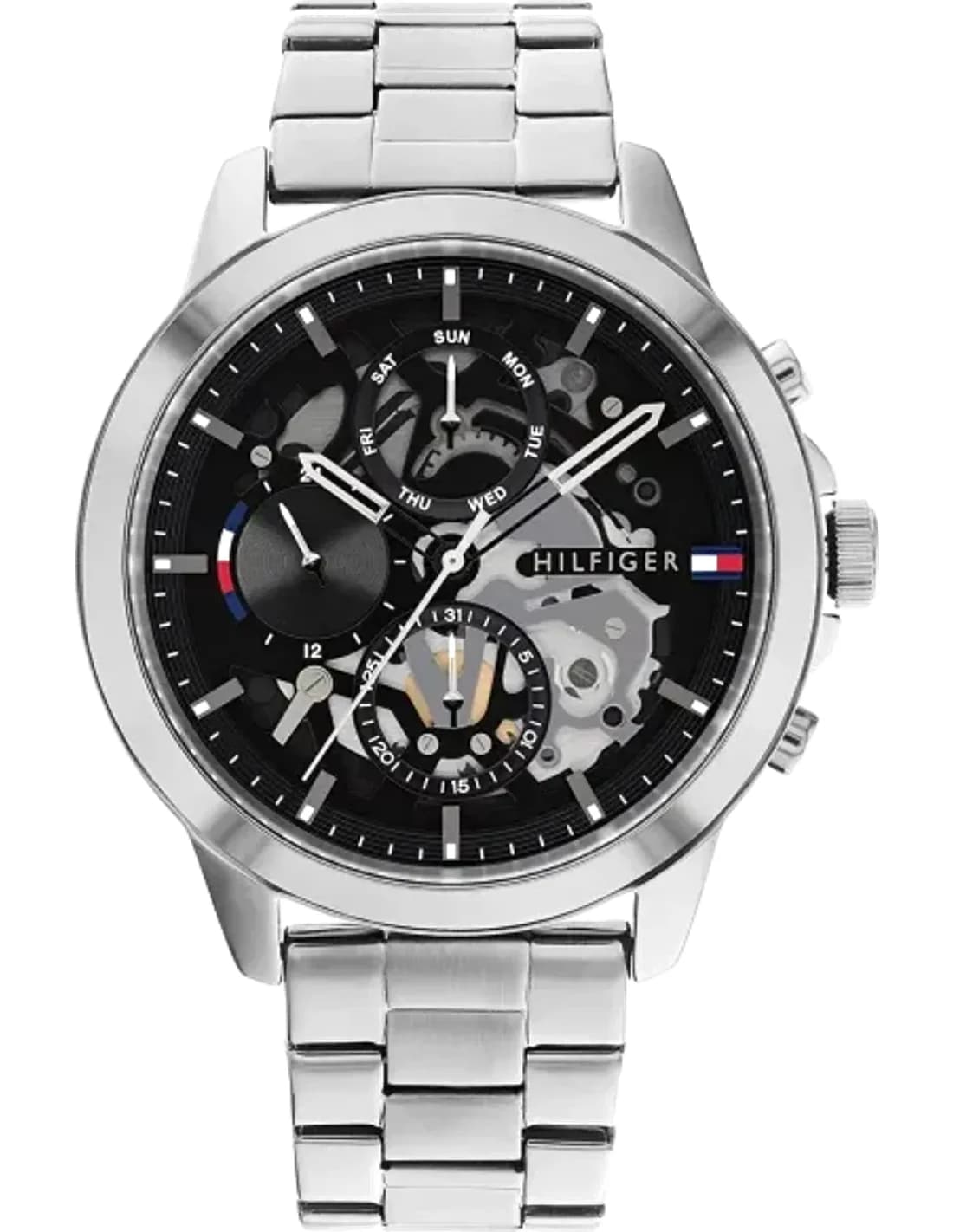 Montre Homme Tommy Hilfiger Henry 1710477 cadran noir squelette