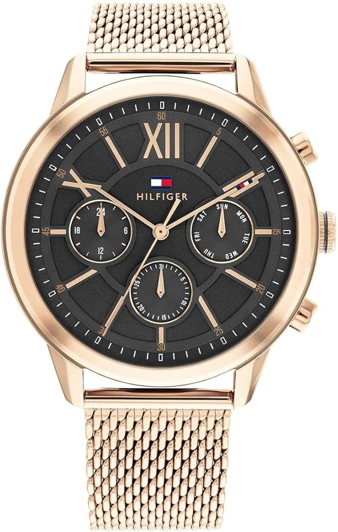 Montre Homme Tommy Hilfiger Morrison 1710525 cadran gris bracelet maille milanaise