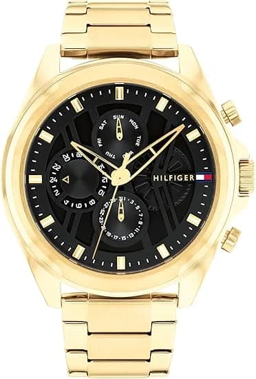Montre Homme Tommy Hilfiger Jax 1710658 cadran noir bracelet acier
