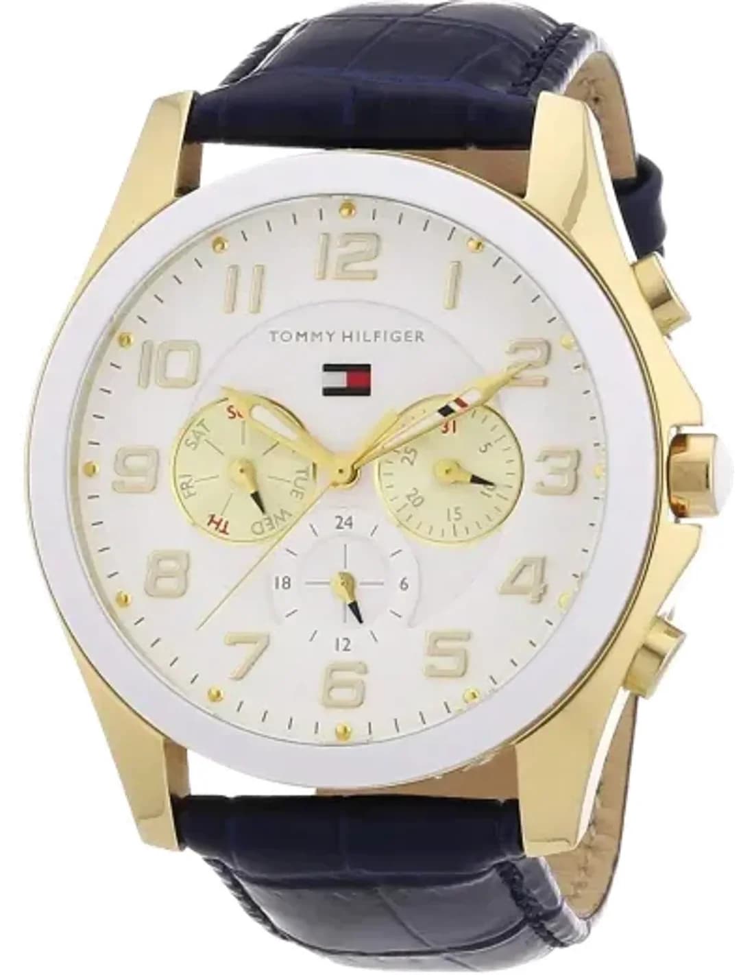 Montre Femme Tommy Hilfiger 1781282 Bracelet croco en cuir bleu