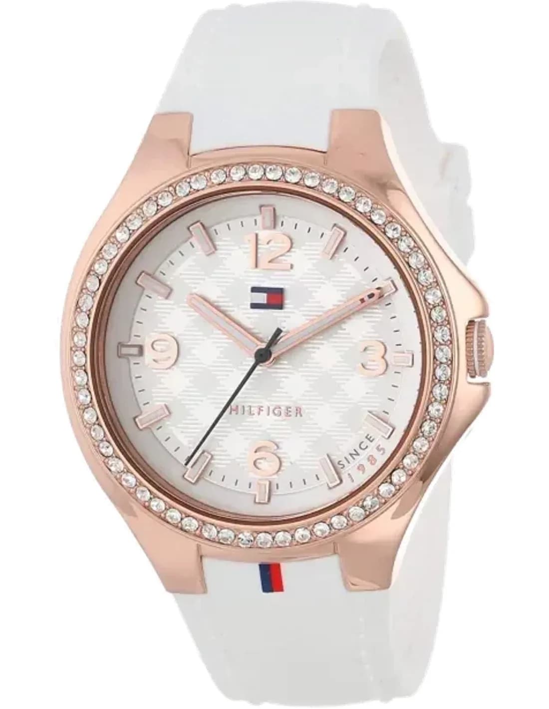 Montre Femme Tommy Hilfiger 1781374 Bracelet silicone teinte blanche