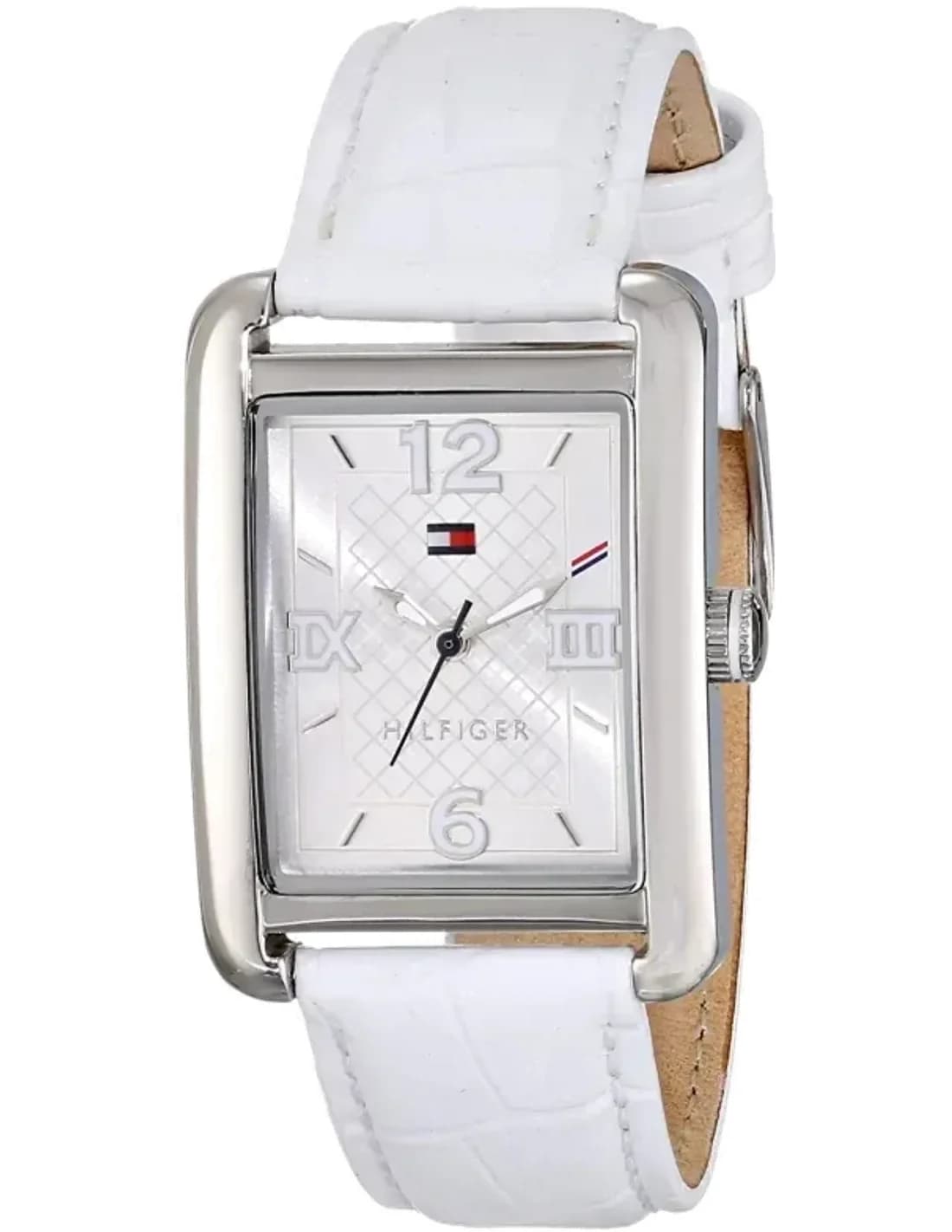 Montre Femme Tommy Hilfiger 1781406 Cuir Blanc et boîtier carré en acier