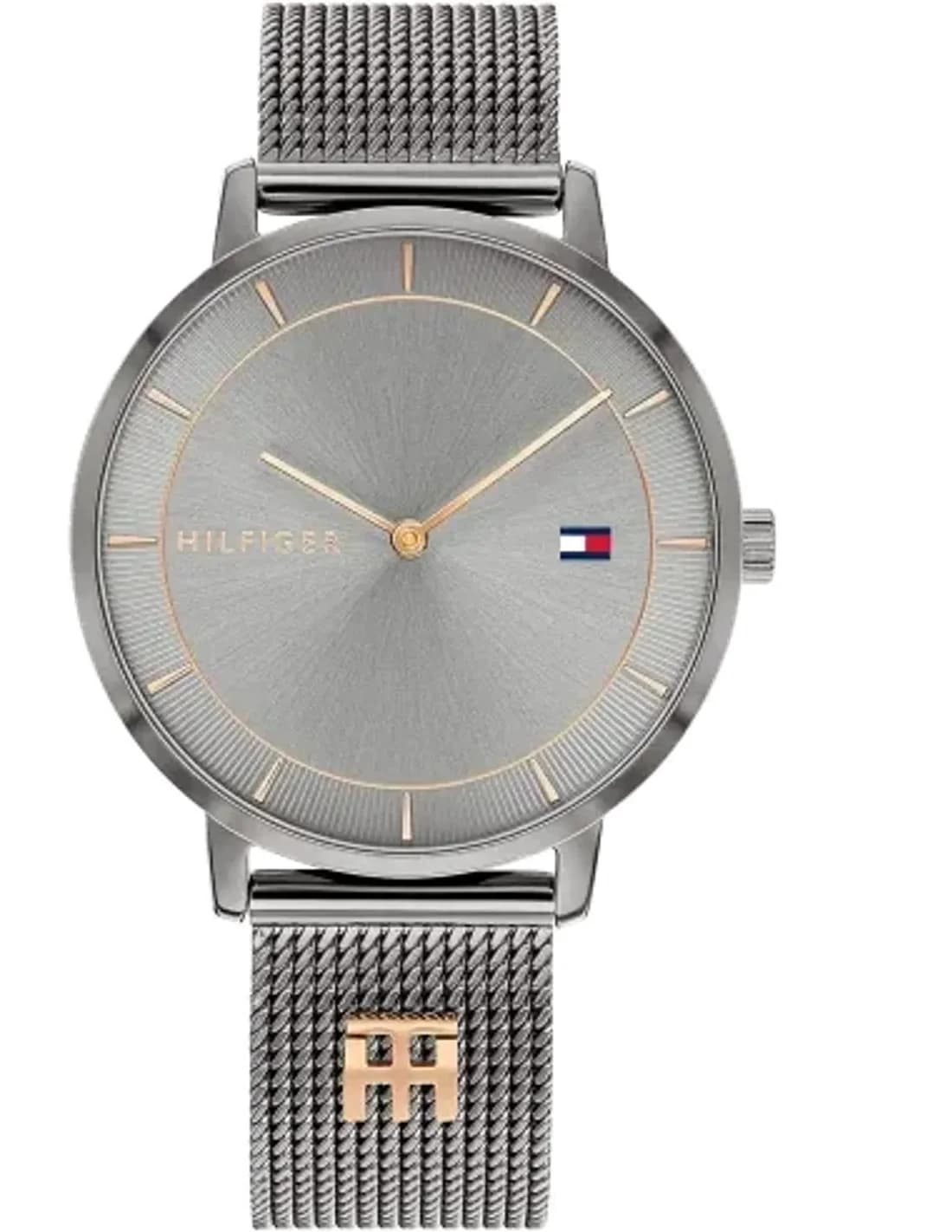 Montre Femme Tommy Hilfiger 1782285 grise bracelet en maille milanaise