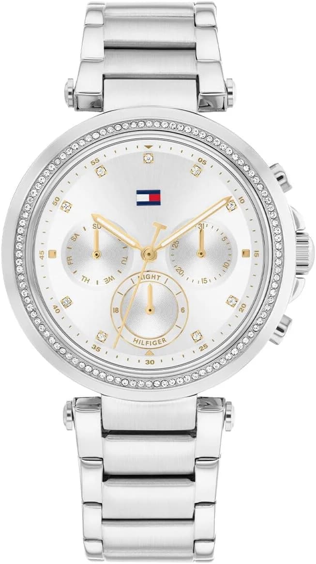 Montre Femme Tommy Hilfiger Emily 1782701 cadran argenté bracelet acier