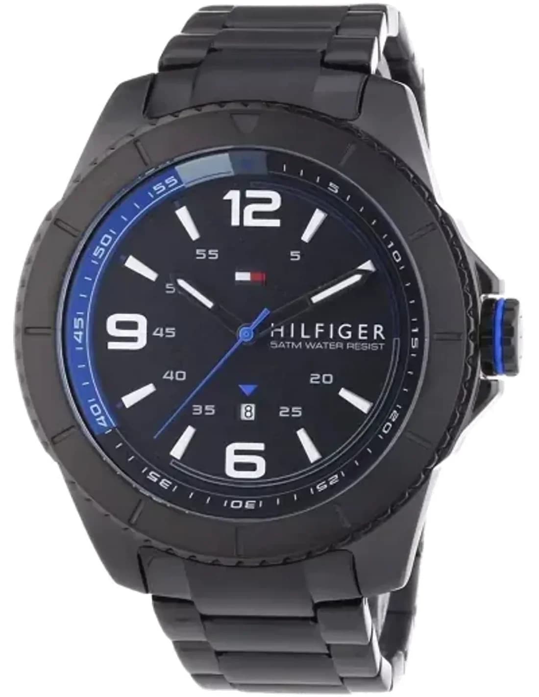 Montre Homme Tommy Hilfiger 1791001 Bracelet teinte noire en acier