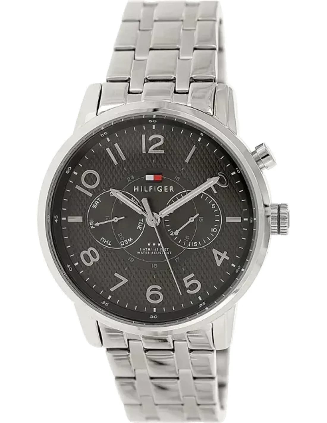 Montre Homme Tommy Hilfiger Calan 1791086 Bracelet Argenté En Acier Inoxydable