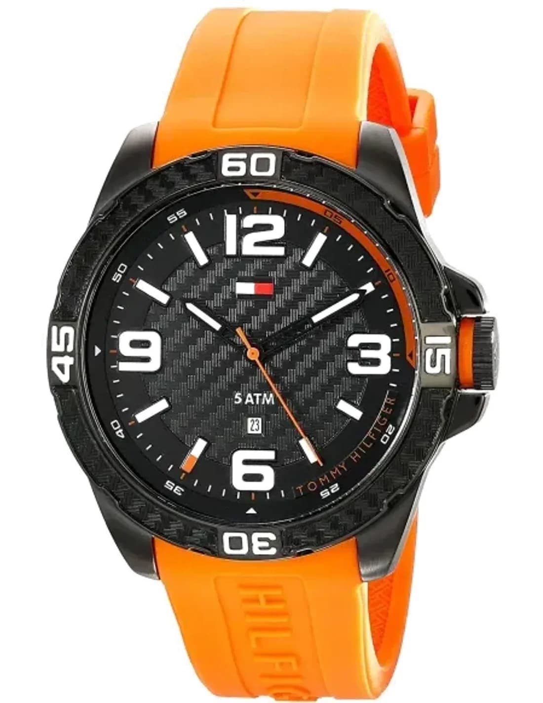 Montre Homme Tommy Hilfiger 1791088 Bracelet orange en silicone
