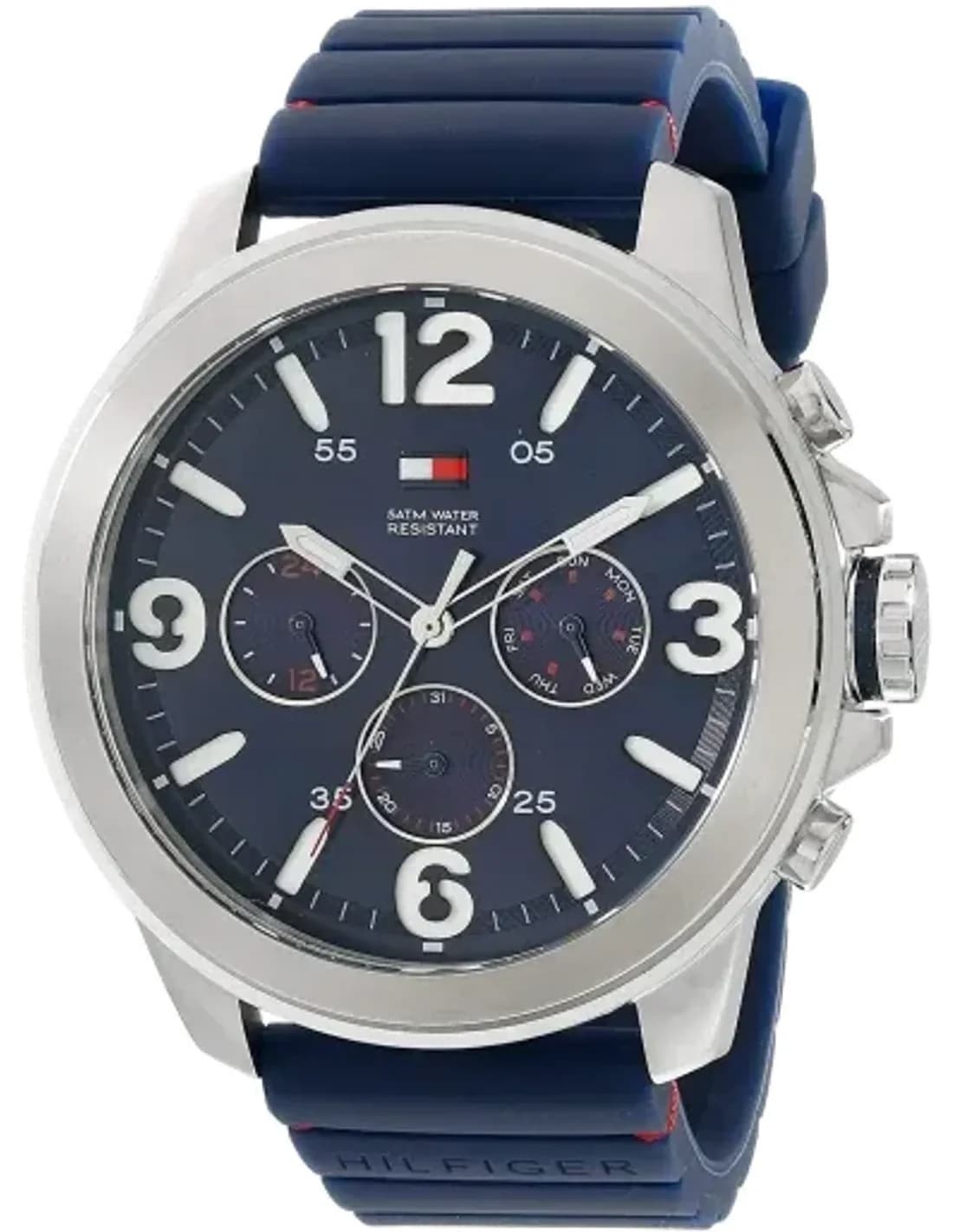 Montre Homme Tommy Hilfiger 1791096 Bracelet strié en silicone bleu