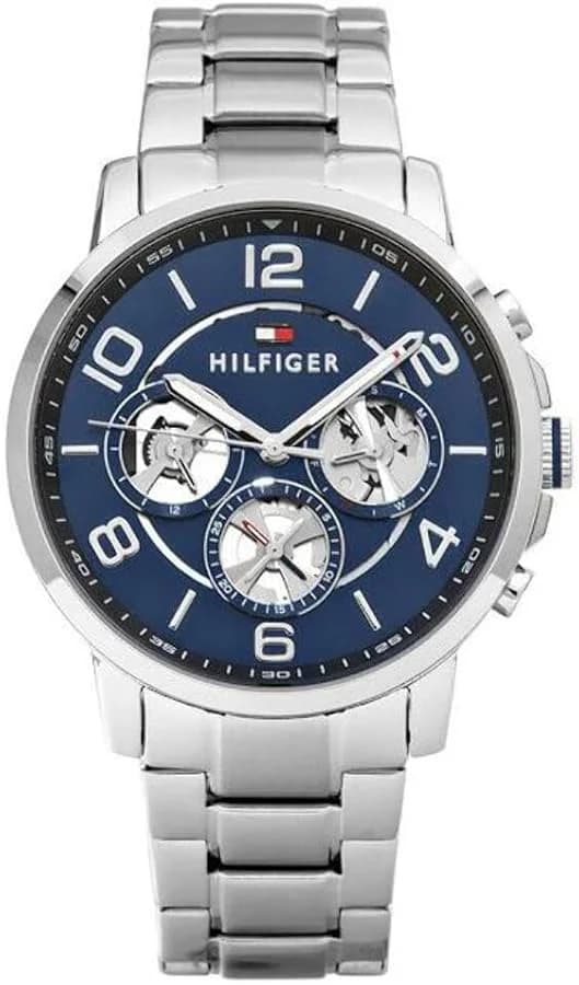 Montre Homme Tommy Hilfiger 1791293 Bracelet en Acier et Cadran Bleu