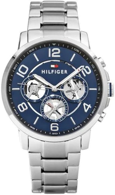 Montre Tommy Hilfiger homme Cadran bleu ajouré 1791293