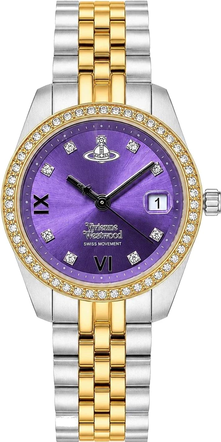 Montre Femme Vivienne Westwood Camberwell VV317PPSG cadran violet bracelet acier
