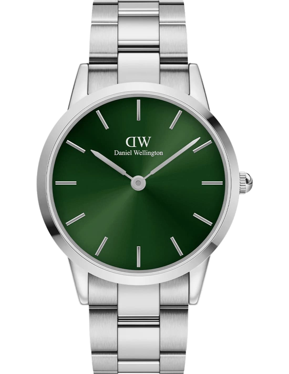 Montre Homme Daniel Wellington Iconic Link DW00100427 cadran vert 40mm bracelet acier