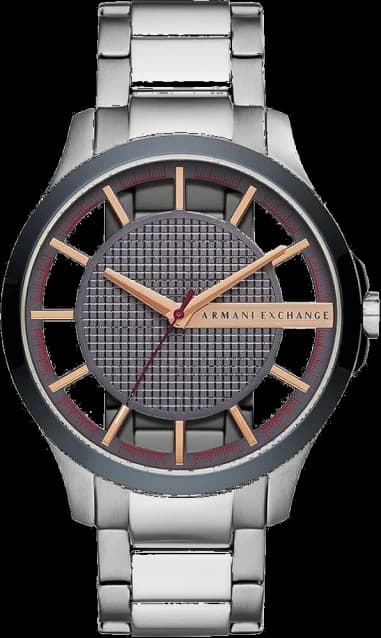 Armani Exchange AX2405 Stainless Steel Men's Watch with Transparent Blue Dial