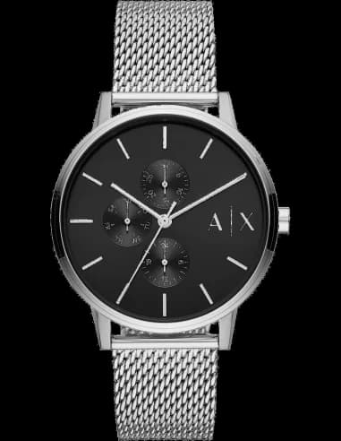Armani Exchange AX2714 Polished Stainless Steel Milanese Mesh Men's Watch