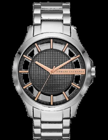 Armani Exchange AX2199 Hampton Stainless Steel Transparent Dial Men's Watch
