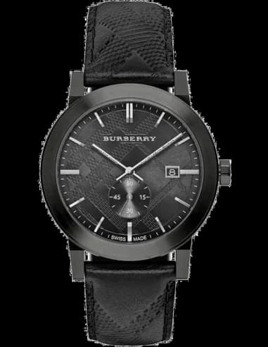 Burberry BU9906 Men's Watch with Black Leather Strap
