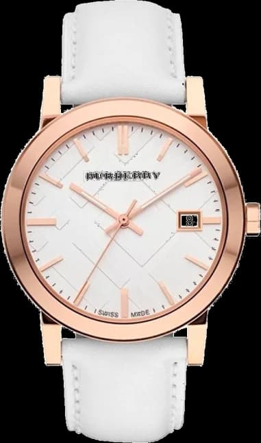 Burberry The City BU9012 White Leather Strap Watch
