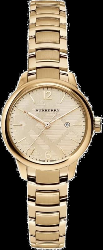 Montre Femme Burberry BU10109 Ronde 3 aiguilles en acier doré