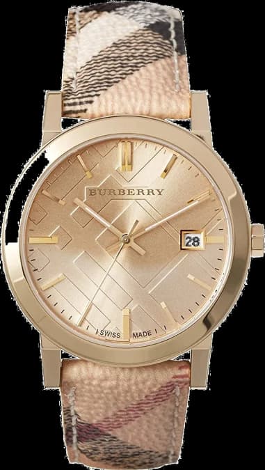 Burberry BU9026 The City Silver Dial Black Leather Women's Watch