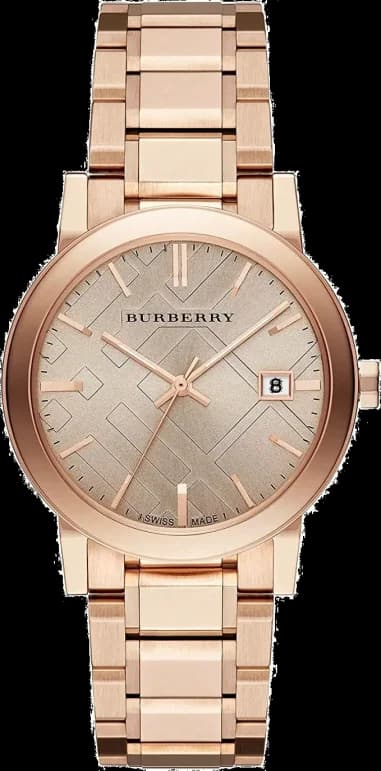 Burberry BU9034 Rose Gold Stainless Steel Black Dial Women's Watch