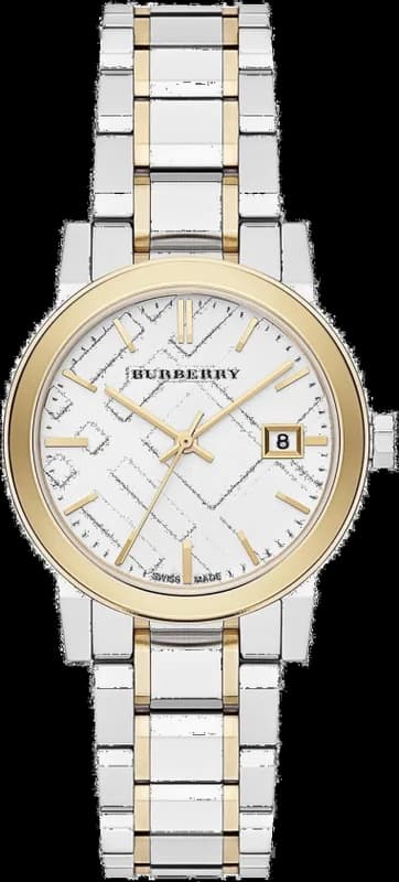 Burberry BU9115 Two-Tone Stainless Steel Check Dial Women's Watch