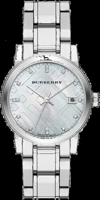 Burberry BU9125 The City Stainless Steel Mother-of-Pearl and Diamond Women's Watch