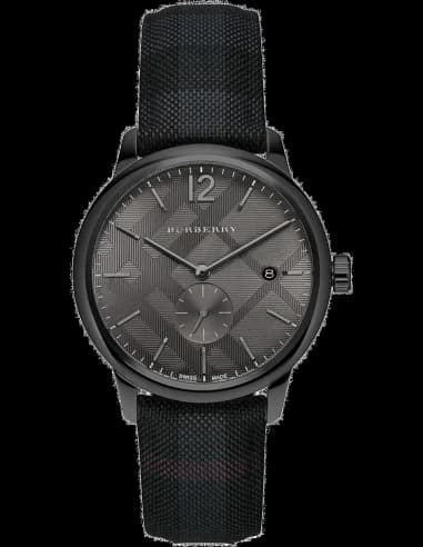 Montre Homme Burberry BU10010 bracelet cuir noir