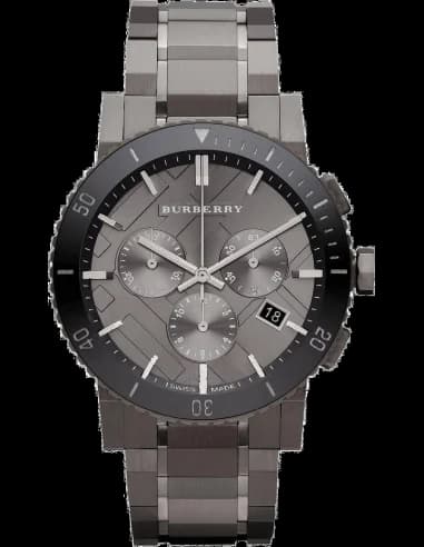 Burberry BU9381 Men's Chronograph Sports Watch Swiss Made Stainless Steel Grey