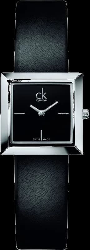 Calvin Klein K3R231C1 Black Dial and Leather Strap Women's Watch