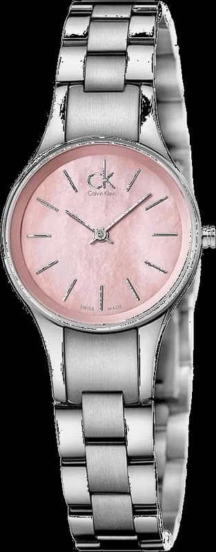 Montre Femme Calvin Klein Simplicity K432314E quartz cadran nacre rose bracelet acier inoxydable argent